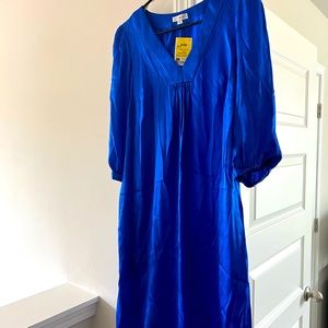 Brand new silky shirt dress
